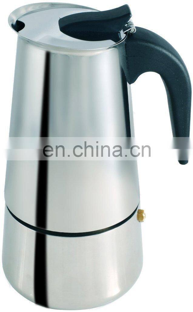 CHINA FACTORY 6 Cup Coffee Maker Stovetop Espresso Coffee Maker Moka Coffee Pot Stainless Steel