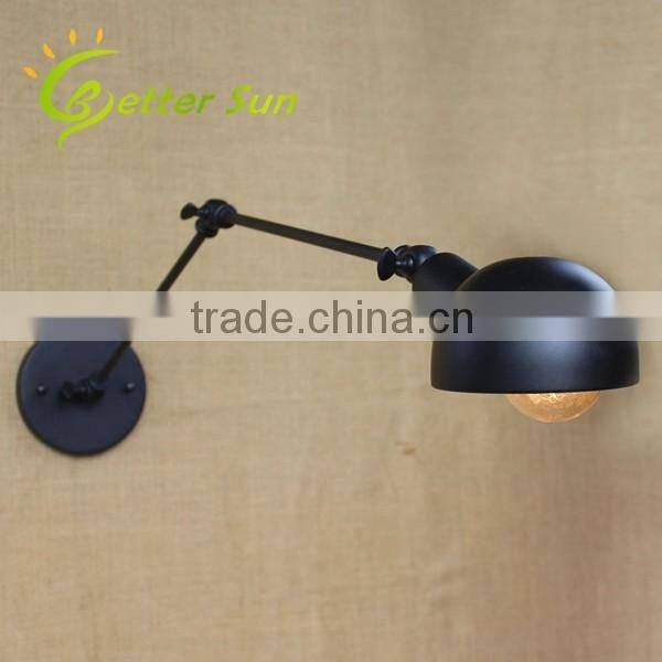 Modern Glass Shade Swing Arm wall light and wall lamp for Bedroom