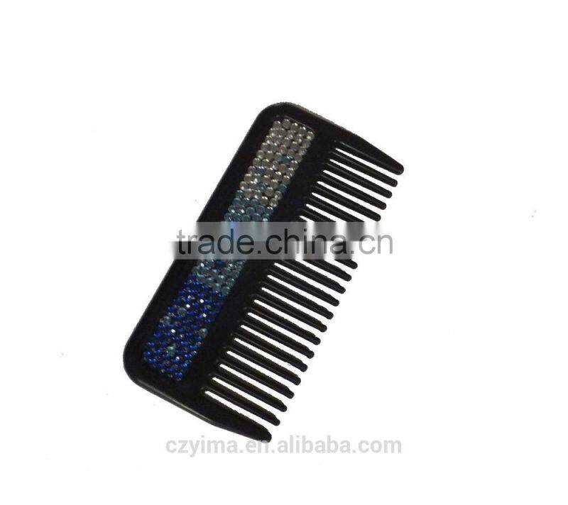 New developed bling horse mane & tail comb with blue gradient rhinestone