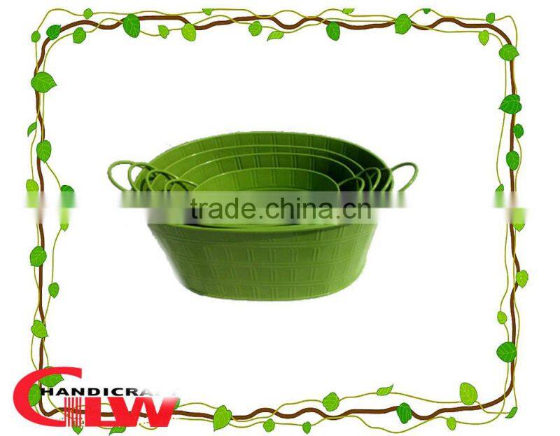 purple iron bucket with handles, oval bucket,factory wholesale directly,storage bucket