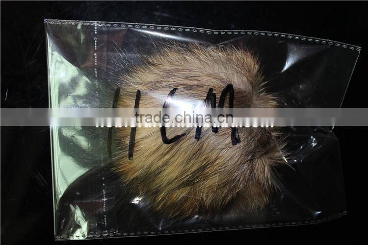 Wholesale Fur Pom Poms Real Raccoon Fur Ball Knited Cap Bag /Key/Clothes Accessories