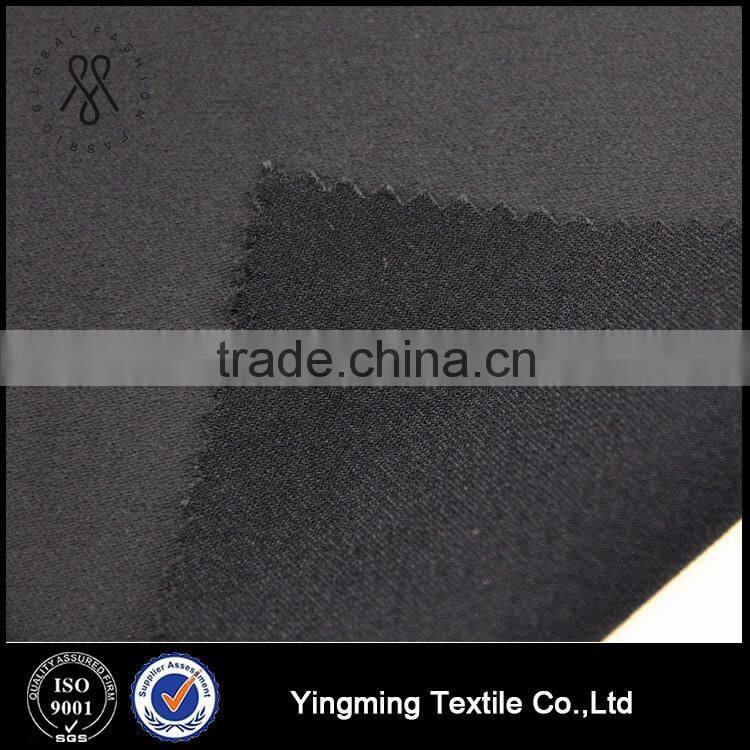 Hot Sale 100% Polyester Black Composite Satin Chiffon Fabric for Women's Dresses