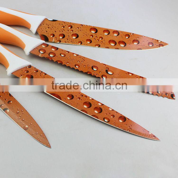 Pretty printing kitchen knives sets utility knife paring kinfe