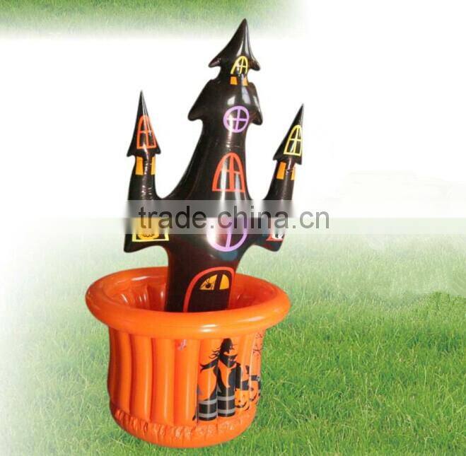 Inflatable ice cooler, pvc inflatable ghost cooler tub, palm tree buffet cooler