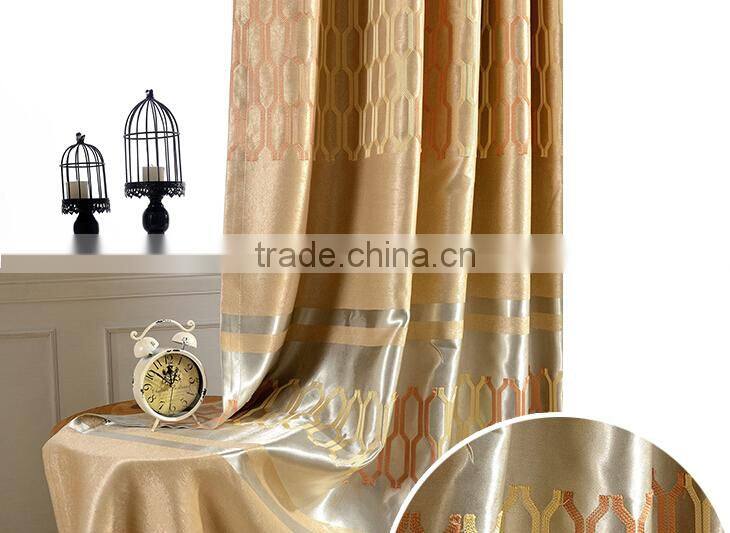 Home decoration window 100%ployester fabric European high-grade jacquard polyester curtain