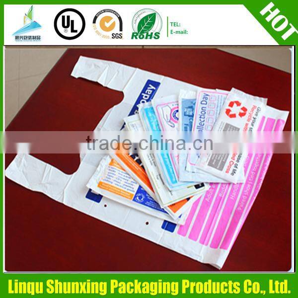 t-shirt charity plastic bag / cloth collection bag for donation