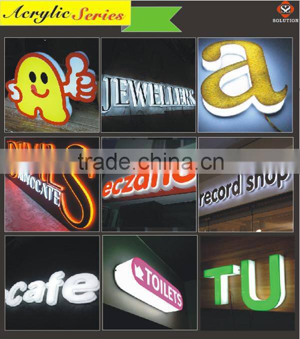 Outdoor lighting led plastic letters sign