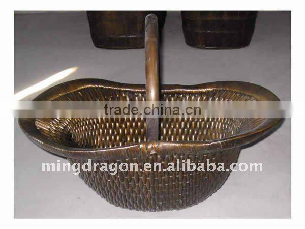 chinese natural antique rattan basket