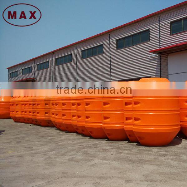 Plastic dredge floats with PU foam filled in side for dredging sand pipeline