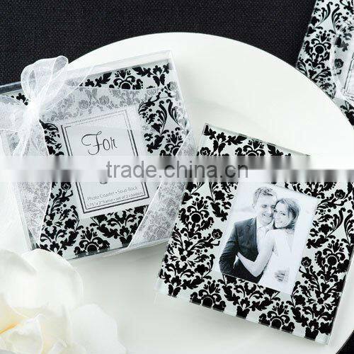 Wedding favors glass coaster