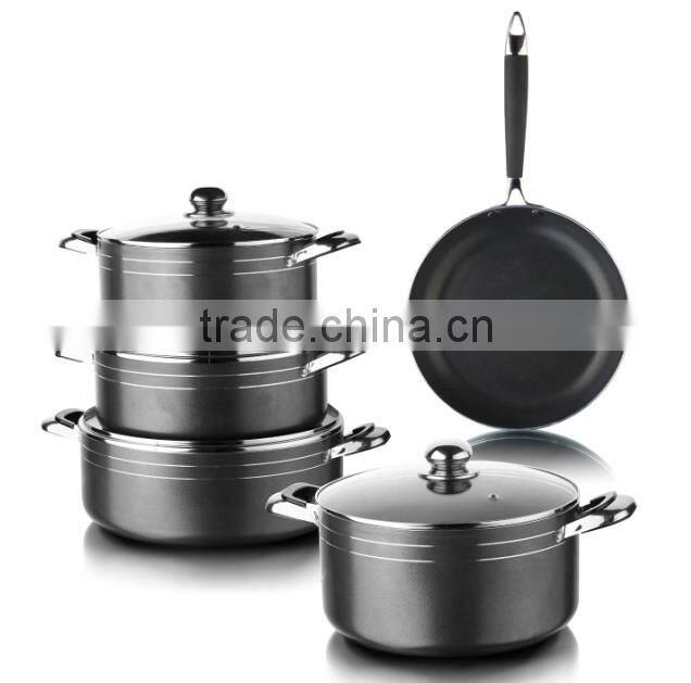 Unique design Aluminum Hard Anodized Cooking pot Stock pot Sauce pot Casserole