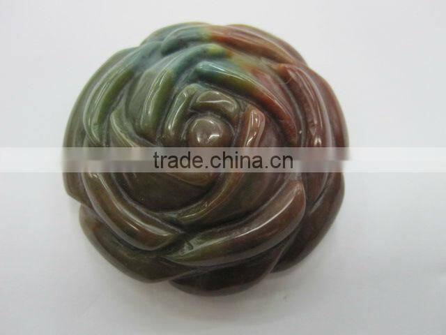 India Agate carved rose