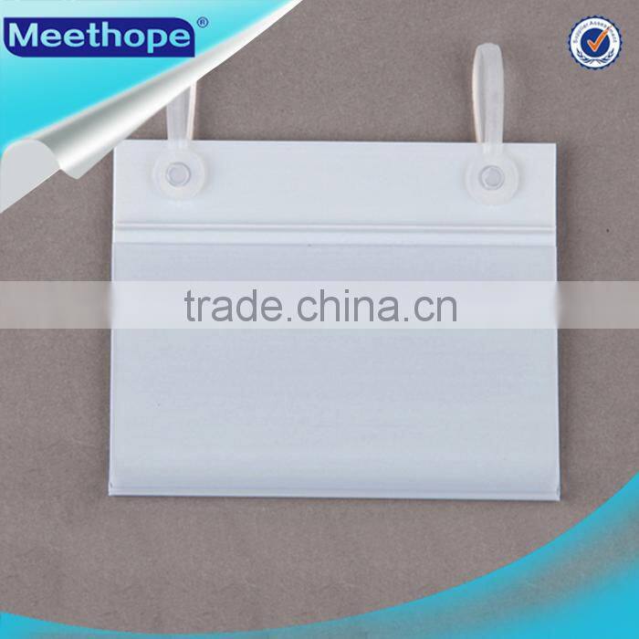 Paper Holder White Plastic Tag Holder with Flexible Rope