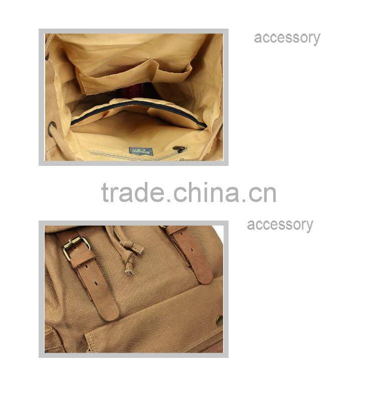 high quality popular custom leisure cotton canvas wholesale backpack
