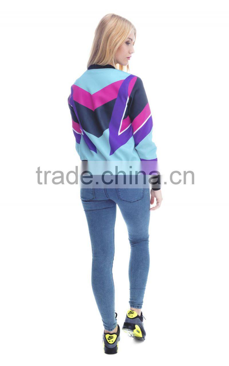 wholesale t shirt polyester custom printed sport jacket with high quality