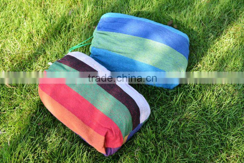 Solid outdoor leisure canvas double person hammock