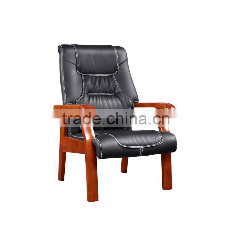 Luxury wood frame Pu leather office conference table