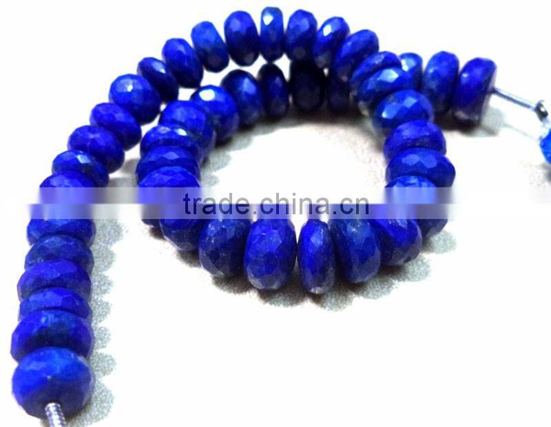 SEMI PRECIOUS NATURAL AMAZONITE 7MM-8MM FACETED LOOSE BEADS RONDELLE BEADS, AMAZONITE BEADS