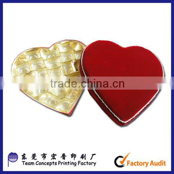 high quality fancy paper chocolate box with pil coating