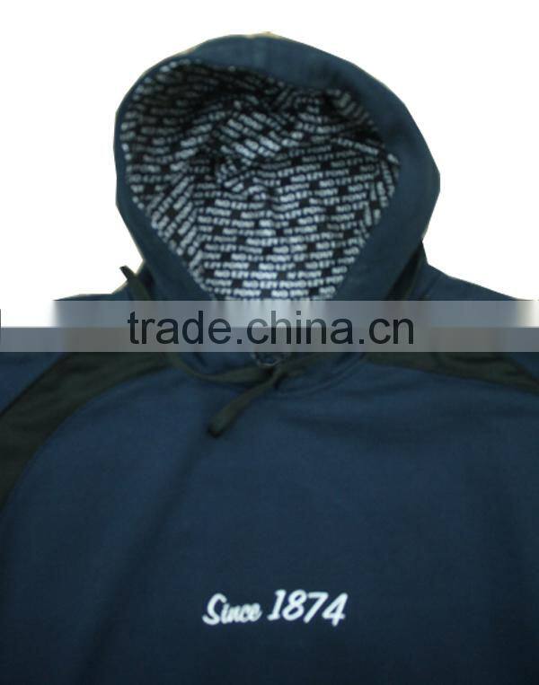 Pullover fleece hoodie with sublimated logos