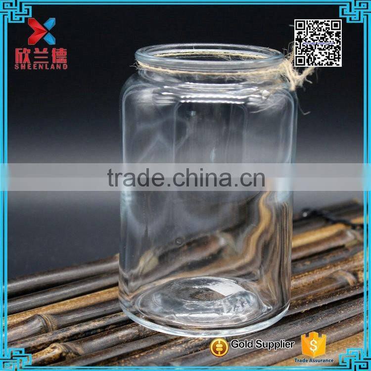 310g Clear round bottom glass storage jar for candy