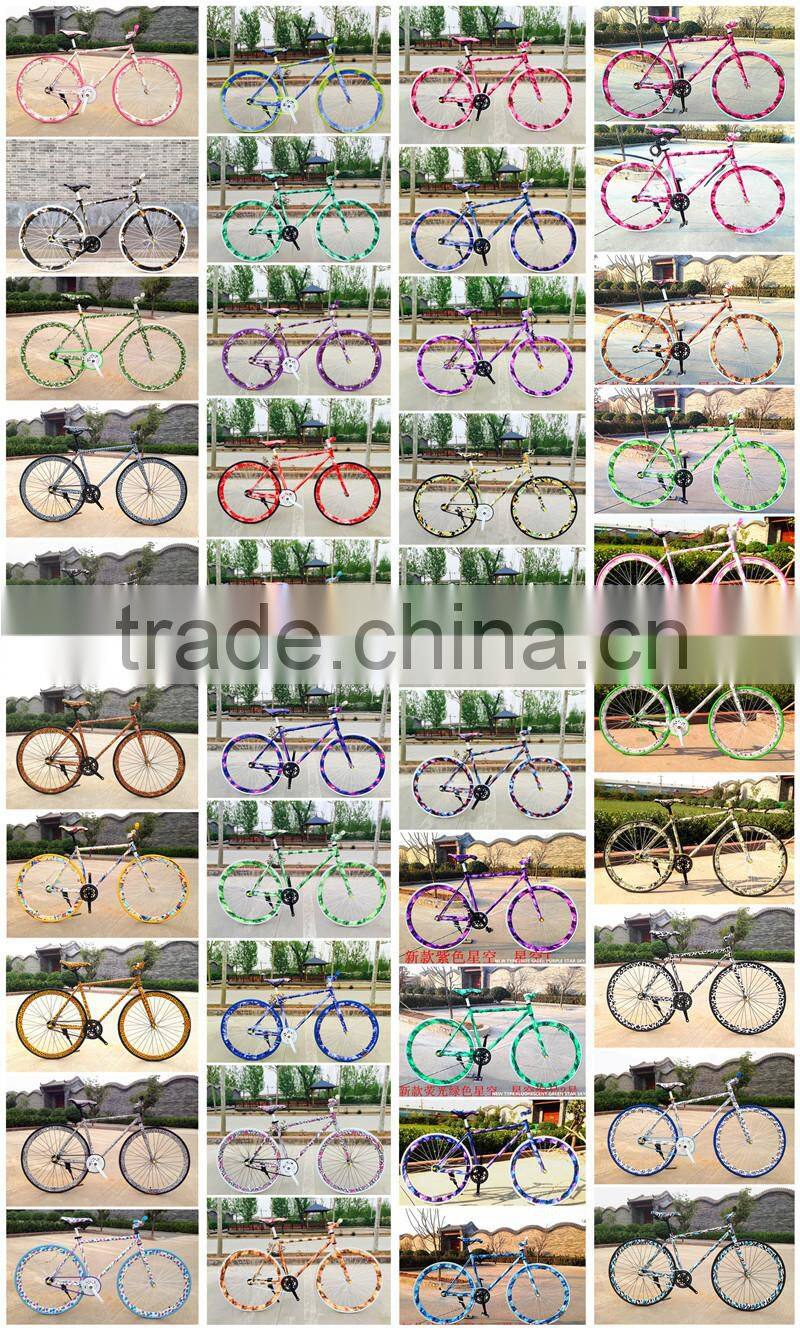 24 INCH/26 INCH FIXIE BIKE WITH BAND -TYPE BRAKE /FIXED GEAR ROAD BIKE / MIXED COLOR FLASHY FIXED GEAR BIKE FACTORY