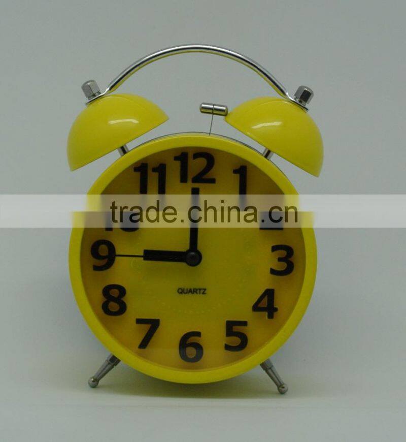 3D number scale 3.5" metal twin bell alarm clock