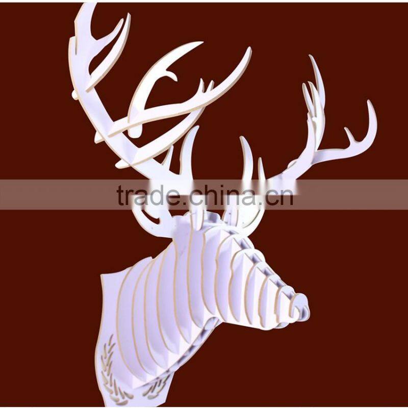 Wall Hanging DIY animal head wood craft home wall decoration
