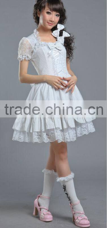 Glp 2013 Goethe lolita solid color ribbon ruffle decoration 81118 one-piece dress