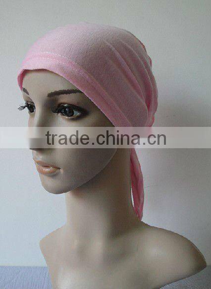 C005 new muslim tie back underscarf,cotton underscarf and hats