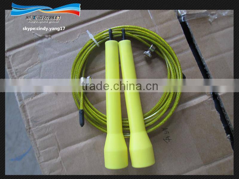 2015 new Speed Jump rope, ball bearing Metal handle, Stainless steel wire