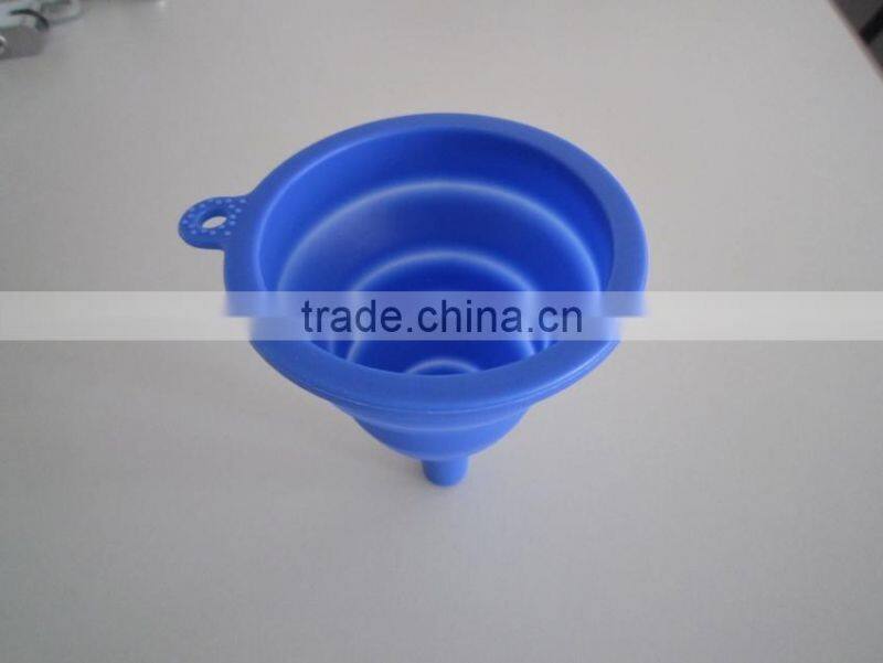 Food grade folding silicone rubber funnel easy to carrying