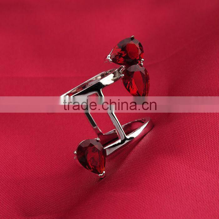 Modern Design Cheap Wholesale Heart Shaped Ruby Ring