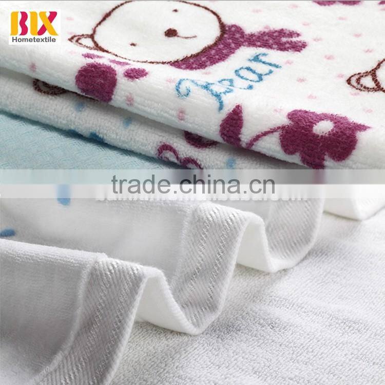 100% cotton cartoon characters bear printing baby hand towels