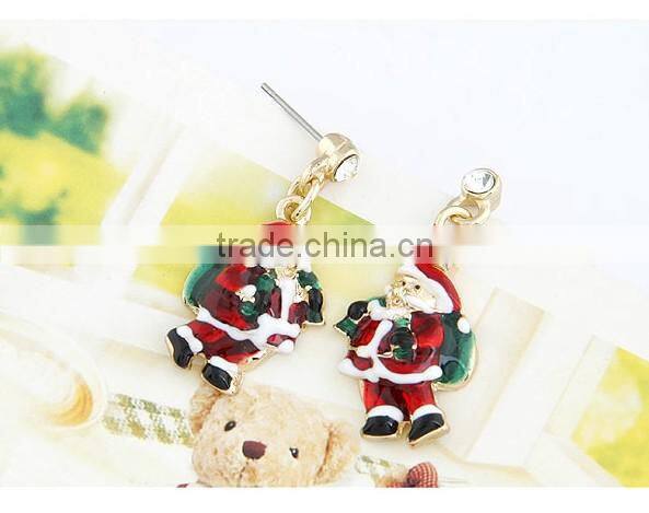 santa earring Christmas motif ornaments santa claus wholesale earring 2013 new