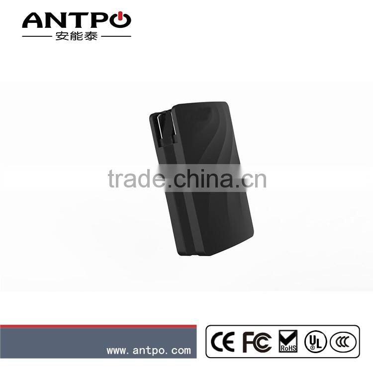 High capacity portable power bank with AC wall charger