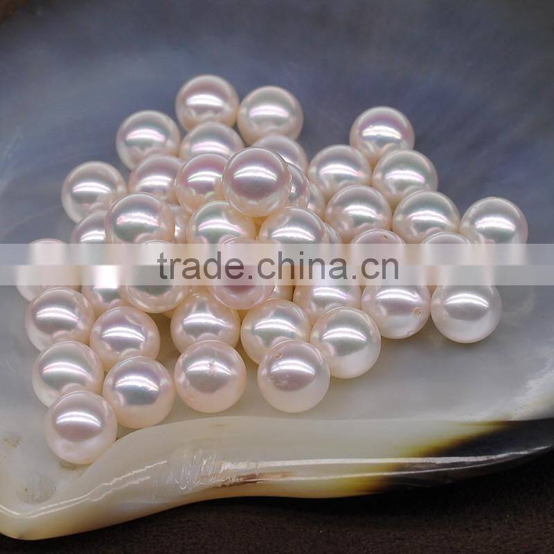 cultured akoya pearl Beads, Round, High Luster, AAAA Quality, Great for DIY Stud earrings