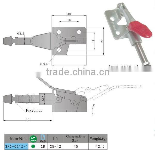 2016 hot selling horizontal toggle clamp SK3-021Z-1