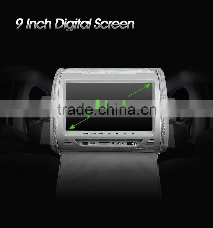 EONON L0291 9" HD Car Headrest Monitor with Built in DVD (Gray Color)