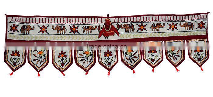 COLOURFUL INDIAN HANDMADE RAJASTHANI ART WALL HANGING DOOR HANGING TORAN