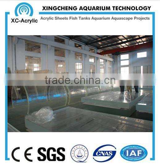 large customized transparent UV oceanarium acrylic tunnel project