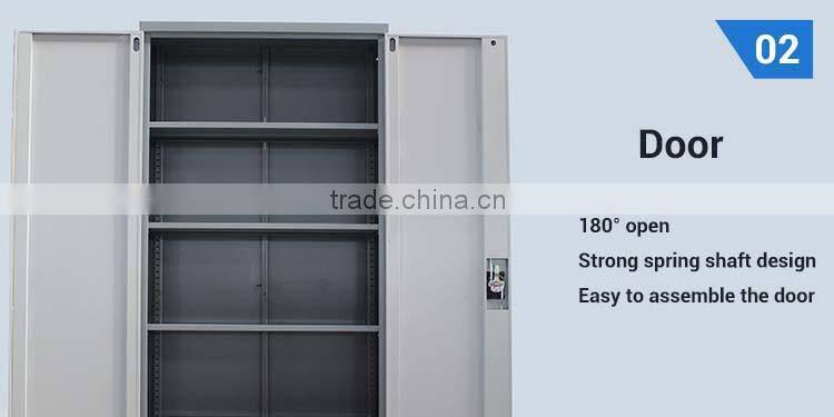 Full Height lockable 4 shelf book almirah design