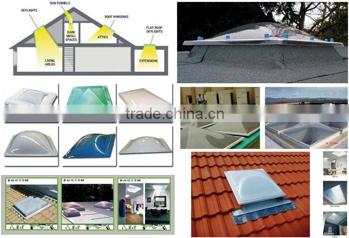 With a safety net for the daylighting of the dome pyramid roof window