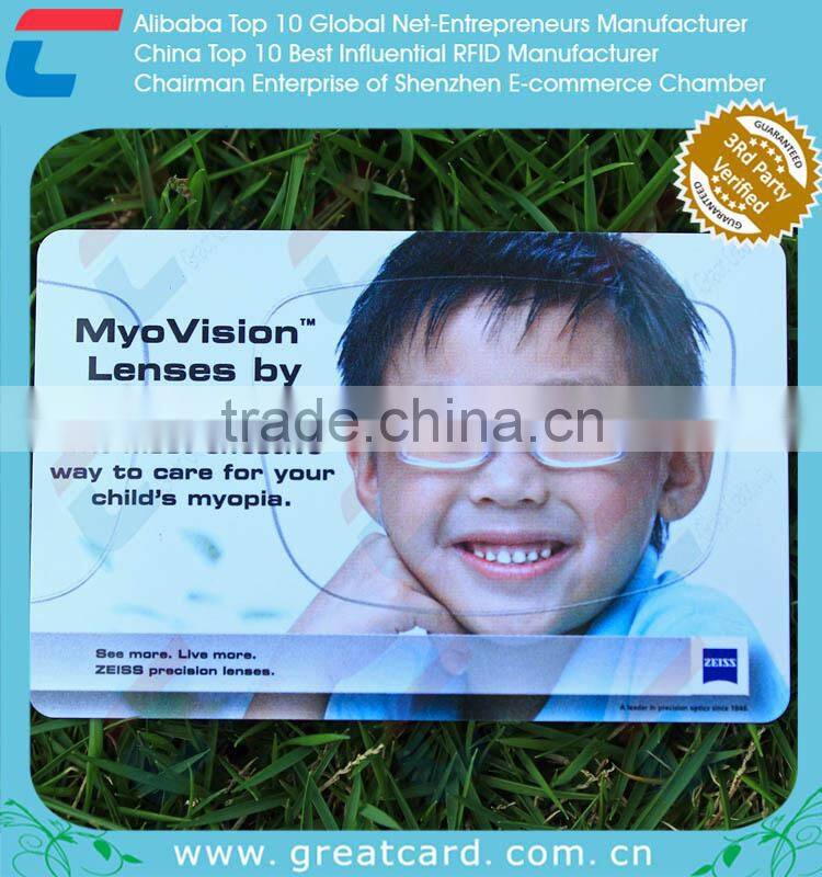 High quality clear frosted plastic business cards, Transparent PVC business card