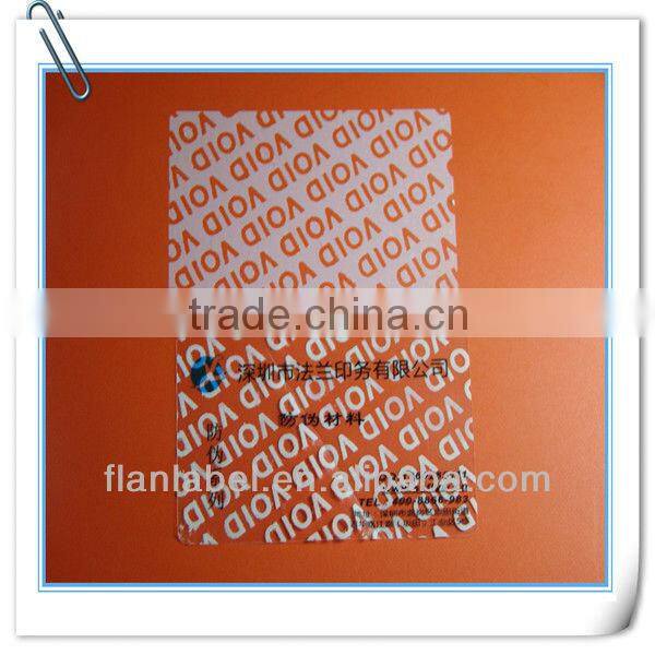 Silver Warranty Void If Removed Label