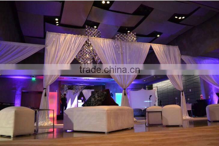 RK pipe and drape stands for home staging with red drapery,wedding pipe and drape