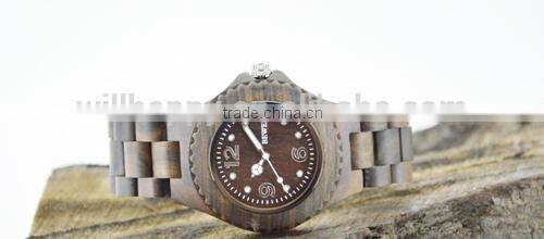 2015 personality special wooden design stylish charming water resistant watch(WJ-3914)