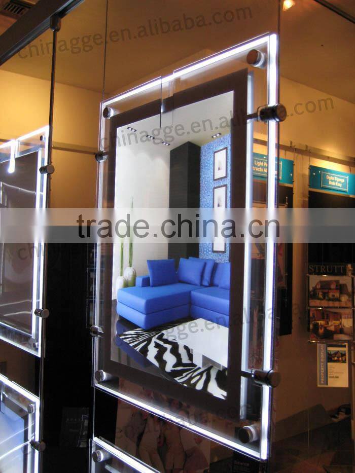 LED Ultra Slim Advertising Crystal Acryilc Light Box Frame Display Acrylic Ultra Slim LED Illuminated Light Box