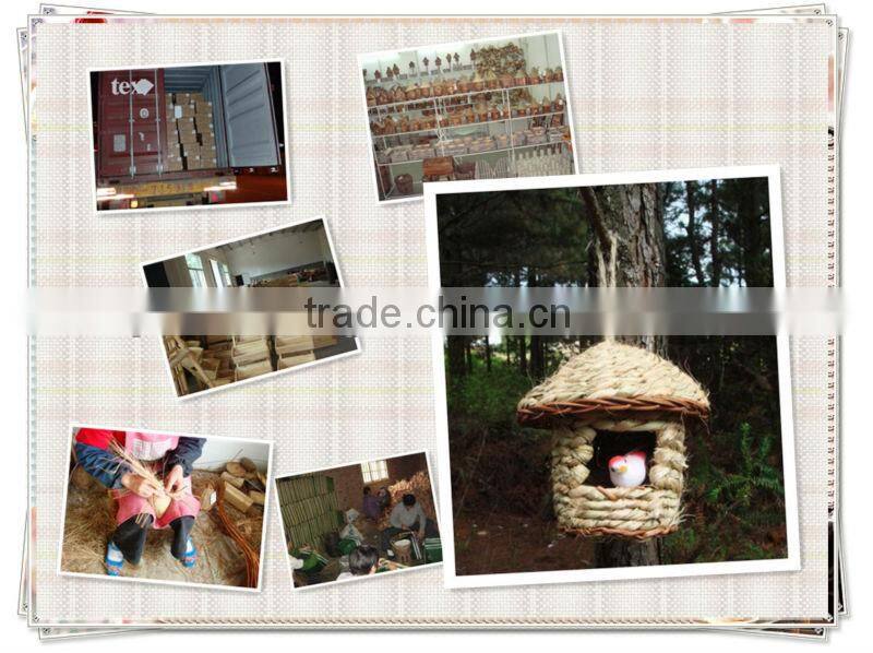 Straw bird house