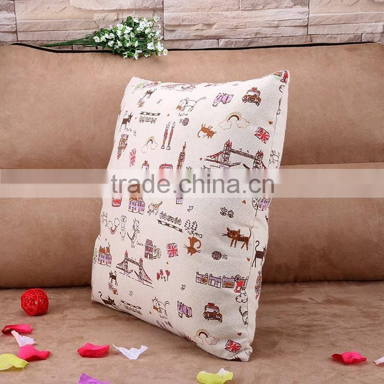 2015 hot style Europe type cloth cotton and linen pillowcases Creative home car cartoon cushion cover